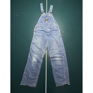 Vintage 50s Old Kentucky Sanforized Blue Denim Overalls 32x31 Button Fly Rare